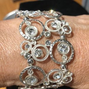 Silver and rhinestone bracelet